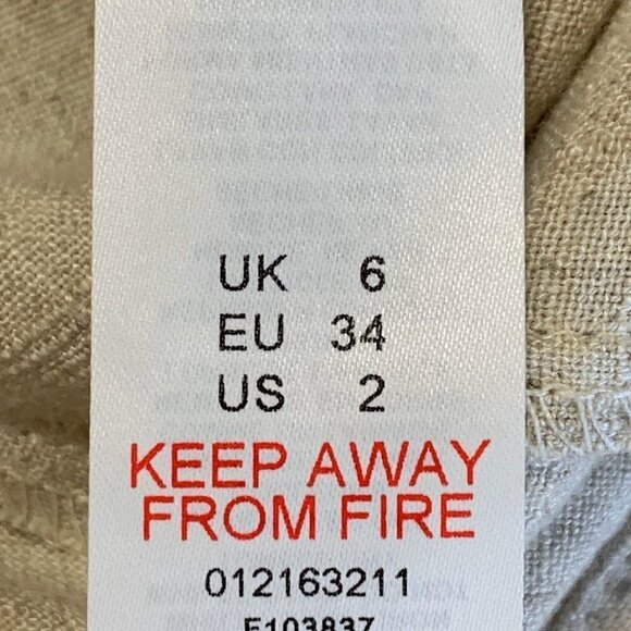 Topshop Women's Spaghettis Strap Linen Bland Full Button Front Dress Size 2 NWT - Picture 8 of 12